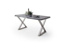 Tischgestell >CALABRIA< (2er-Set) in silber - 73x74x8 (BxHxT)