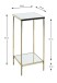 Blumentisch >52188< in vermessingt, Metall, Spiegel 5 mm - 28x66x28cm (BxHxT)
