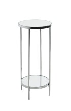 Blumentisch >52285< in chrom, Metall, Spiegel 5 mm...