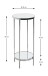 Blumentisch >52285< in chrom, Metall, Spiegel 5 mm - 66x28cm (HxD)