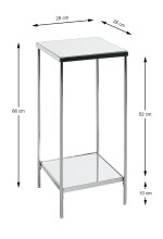 Blumentisch >52288< in chrom, Metall, Spiegel 5 mm...