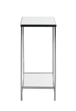 Blumentisch >52288< in chrom, Metall, Spiegel 5 mm - 28x66x28cm (BxHxT)