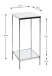 Blumentisch >52288< in chrom, Metall, Spiegel 5 mm - 28x66x28cm (BxHxT)