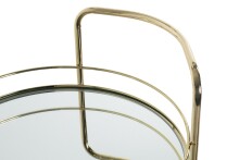 Servierwagen >54120< in vermessingt, Metall, Spiegel 5 mm - 80x48cm (HxD)