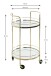 Servierwagen >54120< in vermessingt, Metall, Spiegel 5 mm - 80x48cm (HxD)