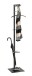 Garderobenständer >54553< in chrom, schwarz, Metall - 35x175x41cm (BxHxT)