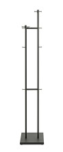 Garderobenständer >54554< in chrom, schwarz, Metall - 42x175x30cm (BxHxT)
