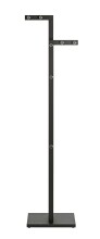 Garderobenständer >54554< in chrom, schwarz, Metall - 42x175x30cm (BxHxT)