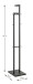 Garderobenständer >54554< in chrom, schwarz, Metall - 42x175x30cm (BxHxT)