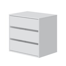 Schubkasteneinsatz >Arc< in Weiß - 60x57x44 (BxHxT)