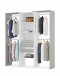 Kleiderschrank >Tidy< in Artik-Weiß / Beton Grau - 179x202x50 (BxHxT)