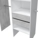 Kleiderschrank >Tidy< in Artik-Weiß / Beton Grau - 179x202x50 (BxHxT)