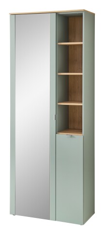 Garderobenschrank >Bari< in Schilfgrün matt - 78x202x38 (BxHxT)