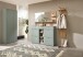 Schuhschrank >Bari< in Schilfgrün matt, MDF, Spannplatte - 78x202x38cm (BxHxT)