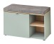 Schuhbank >Bari< in Schilfgrün matt, MDF, Spannplatte - 78x50x38cm (BxHxT)