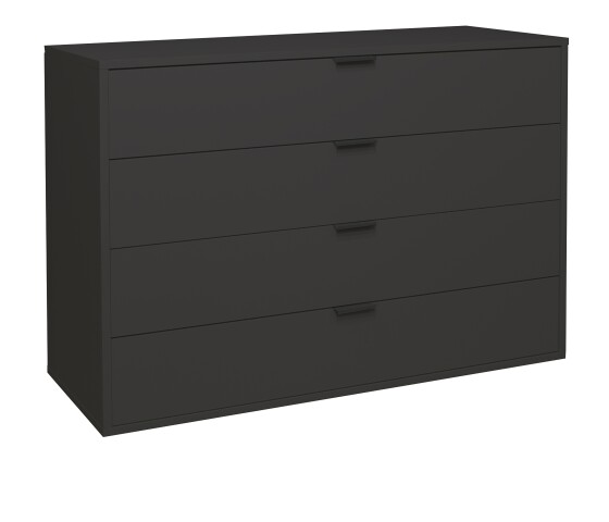 Kommode >Bonnie< in anthrazit matt lack - 119x87x45cm (BxHxT)