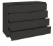 Kommode >Bonnie< in anthrazit matt lack - 119x87x45cm (BxHxT)
