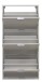 Schuhkipper >Bonnie< in kreidegrau matt lack - 61x126x25cm (BxHxT)
