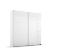 Schwebetürenschrank >Aurelia< in weiß Hochglanz - 175x210x59 (BxHxT)