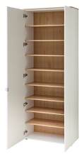 Schuhschrank >Bari< in Weiß matt, MDF, Spannplatte - 78x202x38cm (BxHxT)