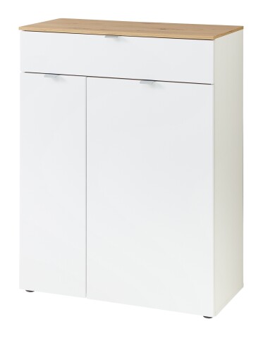 Schuhschrank >Bari< in Weiß matt, MDF, Spannplatte - 78x103x38cm (BxHxT)