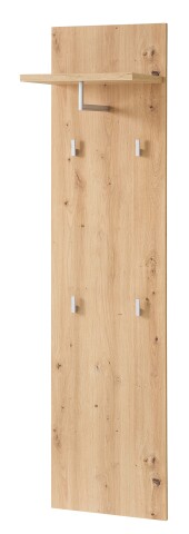 Garderobenpaneel >Bari< in Artisan Eiche Dekor - 40x158x30cm (BxHxT)