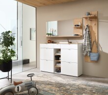 Garderobenpaneel >Bari< in Artisan Eiche Dekor - 40x158x30cm (BxHxT)