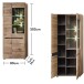 Stauraumvitrine >Bellano< in Viking Oak Dekor - 80x202x38 (BxHxT)