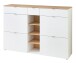 Garderoben-Set >Bari< in Weiß matt, MDF, Spannplatte - 208x202x38cm (BxHxT)