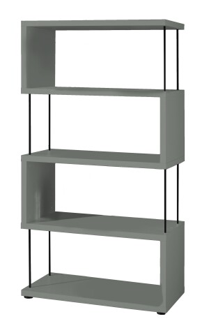 Regal >Sticks< in pine green matt lack - 66x126x33cm (BxHxT)