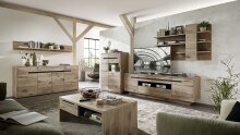 Wandboard >Bellano< in Viking Oak Dekor, Spannplatte - 140x86x22cm (BxHxT)
