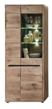Wohnwand >Bellano< in Viking Oak Dekor, MDF, Spannplatte - 322x202x44cm (BxHxT)