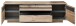 Wohnwand >Bellano< in Viking Oak Dekor, MDF, Spannplatte - 332x186x44cm (BxHxT)