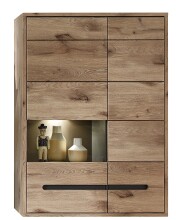 Wohnwand >Bellano< in Viking Oak Dekor, MDF, Spannplatte - 346x202x44cm (BxHxT)