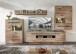 Wohnwand >Bellano< in Viking Oak Dekor, MDF, Spannplatte - 346x202x44cm (BxHxT)