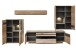 Wohnwand >Bellano< in Viking Oak Dekor, MDF, Spannplatte - 346x202x44cm (BxHxT)