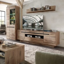 Wohnwand >Bellano< in Viking Oak Dekor, MDF,...