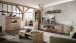 Wohnwand >Bellano< in Viking Oak Dekor, MDF, Spannplatte - 299x202x44cm (BxHxT)