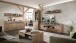 Wohnwand >Bellano< in Viking Oak Dekor, MDF, Spannplatte - 299x202x44cm (BxHxT)