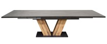 Kulissentisch >Komfort 2< in graphit / plankeneiche - 160x76x90cm (BxHxT)
