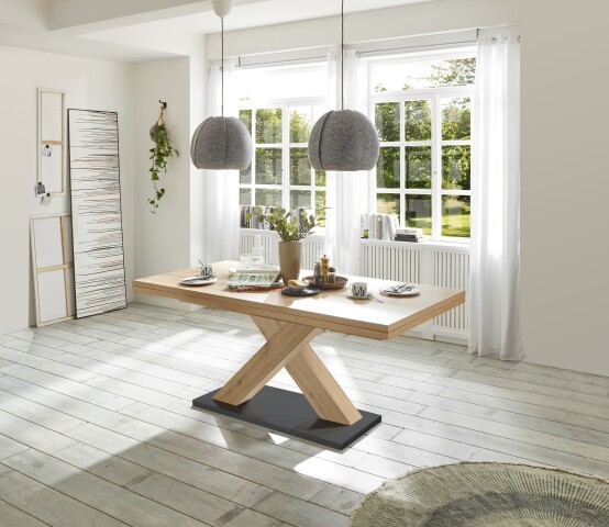 Kulissentisch >Komfort 2< in asteiche  - 180x76x90cm (BxHxT)