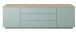 Lowboard >Core< in schilfgrün supermatt Dekor - 240x77x44 (BxHxT)