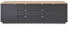 Lowboard >Core< in schwarz supermatt Dekor, MDF, Spannplatte - 240x77x44 (BxHxT)