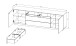 Lowboard >Core< in schwarz supermatt Dekor, MDF, Spannplatte - 240x77x44 (BxHxT)