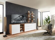 Wandboard >Core< in Artisan Eiche Dekor, MDF, Spannplatte - 38x120x22cm (BxHxT)