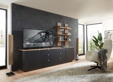 Wandboard >Core< in Artisan Eiche Dekor, MDF, Spannplatte - 38x120x22cm (BxHxT)