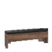 Sitzbank >Bellevue< in Schwarz Eiche/ Schlammeiche  - 165x54x34,8cm (BxHxT)