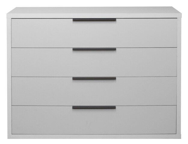 Kommode >Clyde< in kreidegrau matt lack - 122x90x45cm (BxHxT)