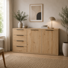 Sideboard >Clyde< in asteiche Dekor - 180x90x45cm...