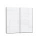 Schwebetürenschrank >Starlet Plus < in Weiß/ Weiß Glanz, 220,1x209,7x61,2cm B/H/T